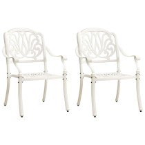 Garden Chairs 2 pcs Cast Aluminium Bronze