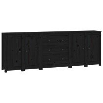 Sideboard Weiß 230x35x80 cm Massivholz Kiefer