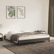 Bed Frame Dark Grey 180x200 cm 6FT Super King Velvet