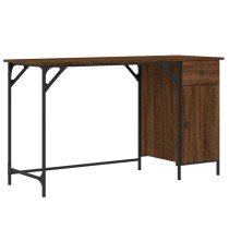 Computer Desk Brown Oak 131x48x75 cm Engineered Wood