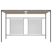 Gazebo with Retractable Roof 3x4x2.3 m Taupe 180 g/m