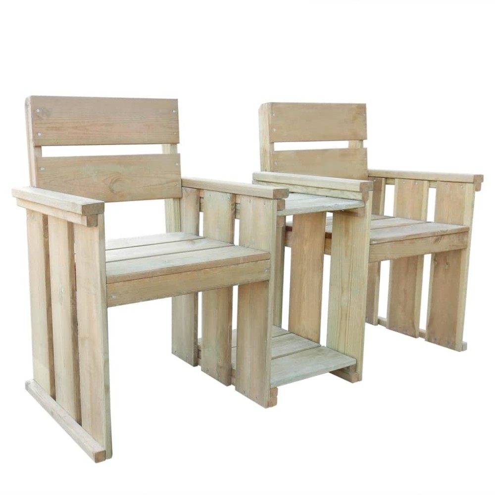 2 Seater Garden Bench 150 cm Impregnated Pinewood