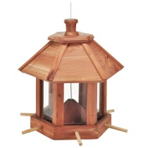 HI Hanging Bird Feeder Station Brown