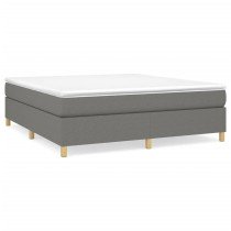 Box Spring Bed Frame Dark Grey 90x190 cm 3FT Single Fabric