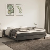 Box Spring Bed Frame Dark Grey 180x200 cm 6FT Super King Velvet