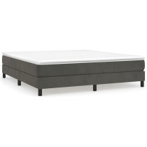 Box Spring Bed Frame Dark Grey 180x200 cm 6FT Super King Velvet