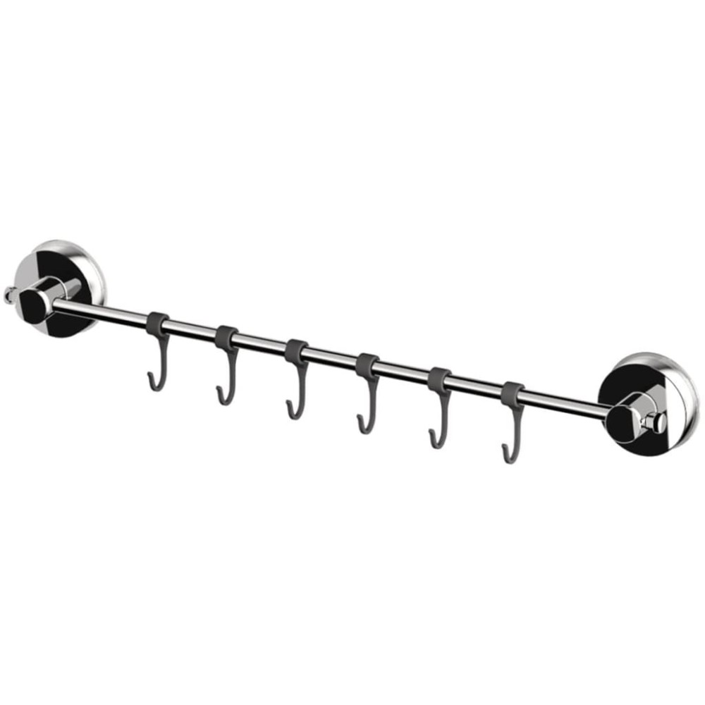 RIDDER Towel Rail with Hooks 55.5x6.5x4.6 cm Chrome 12120100