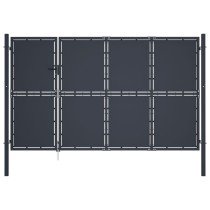 Gartentor Stahl 100×125 cm Anthrazit