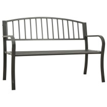 Garden Bench 125 cm Black Steel