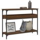 Console Table with Shelf Brown Oak 100x29x75cm Engineered Wood