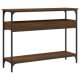 Console Table with Shelf Brown Oak 100x29x75cm Engineered Wood