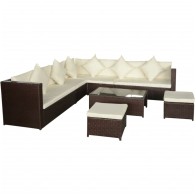 8 Piece Garden Lounge Set...
