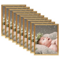 Photo Frames Collage 10 pcs for Table Gold 10x15 cm MDF