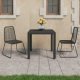 7 Piece Garden Dining Set PVC Rattan Black and Brown