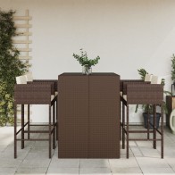 5 Piece Garden Bar Set with...