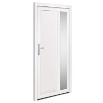 Front Door White 98x200 cm PVC