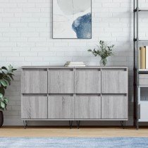 Sideboards 3 pcs Brown Oak Engineered Wood