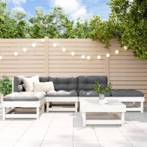 6-tlg. Garten-Lounge-Set Grau Massivholz Kiefer