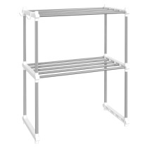 Microwave Shelf White 51x27x63 cm Aluminium