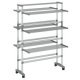 Laundry Drying Rack with Wheels 89x64x129 cm Aluminium