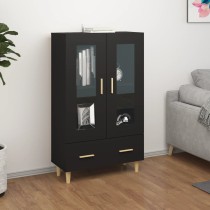 Highboard Black 70x31x115 cm Engineered Wood