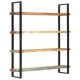 4-Tier Bookcase 80x40x180 cm Rough Mango Wood