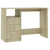 Desk with Drawers White 110x50x76 cm Engineered Wood