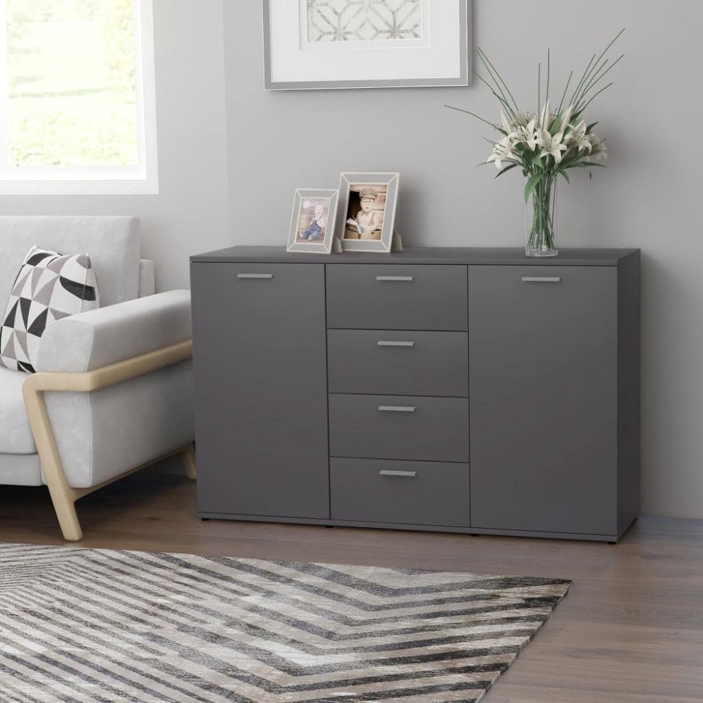 Sideboard Sonoma Oak 120x35.5x75 cm Engineered Wood