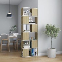 Bücherregal/Raumteiler Grau Sonoma 60x24x186 cm