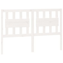 Bed Headboard White 155.5x4x100 cm Solid Wood Pine