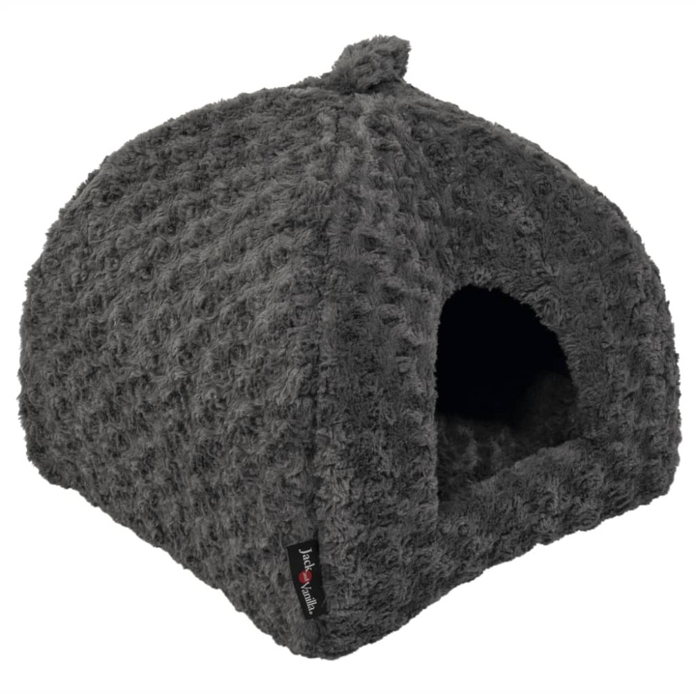 Jack and Vanilla Haustier-Iglu Softy S 50x50x50 cm Rosette Grau