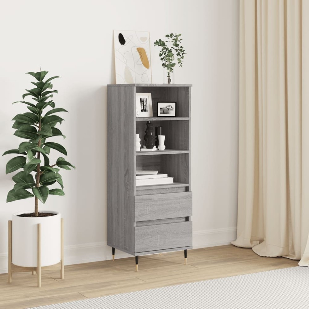 Highboard Black 40x36x110 cm Engineered Wood