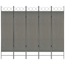 5-Panel Room Divider White 200x180 cm