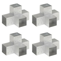 Post Connector L Shape Galvanised Metal 71x71 mm