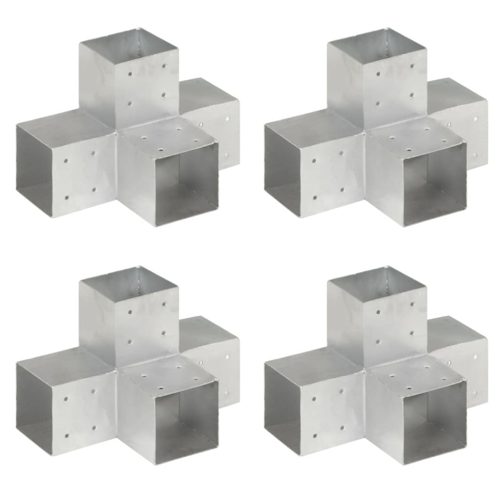 Post Connector L Shape Galvanised Metal 71x71 mm