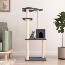 Cat Tree with Sisal Scratching Posts Cream 123 cm