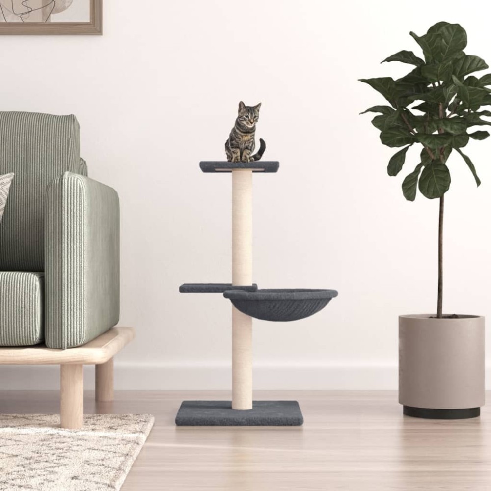 Cat Tree with Sisal Scratching Posts Cream 72 cm