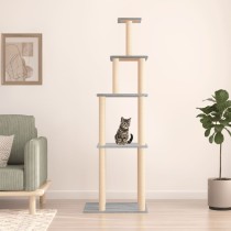 Cat Tree with Sisal Scratching Posts Dark Grey 183 cm