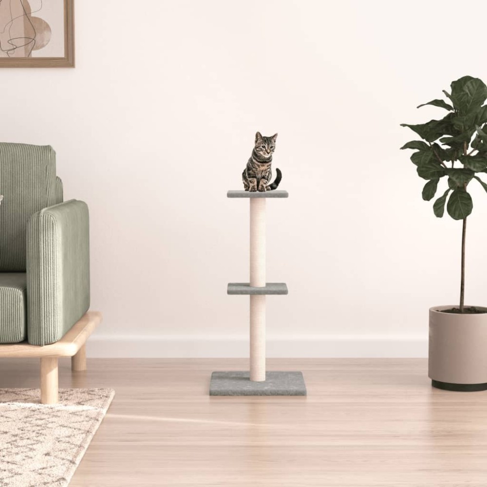 Cat Tree with Sisal Scratching Posts Dark Grey 73 cm