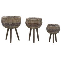Planter 3 pcs Wicker with...