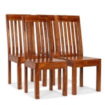 Dining Chairs 6 pcs Solid Wood with Sheesham Finish Modern