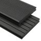 WPC Solid Decking Boards with Accessories 10 mÂ² 2.2 m Teak