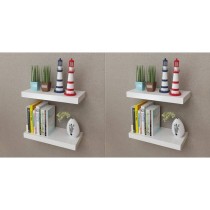 Wall Shelves 4 pcs White 100 cm