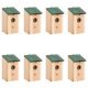 Bird Houses 8 pcs Wood 12x12x22 cm