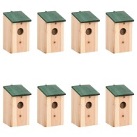 Bird Houses 8 pcs Wood...