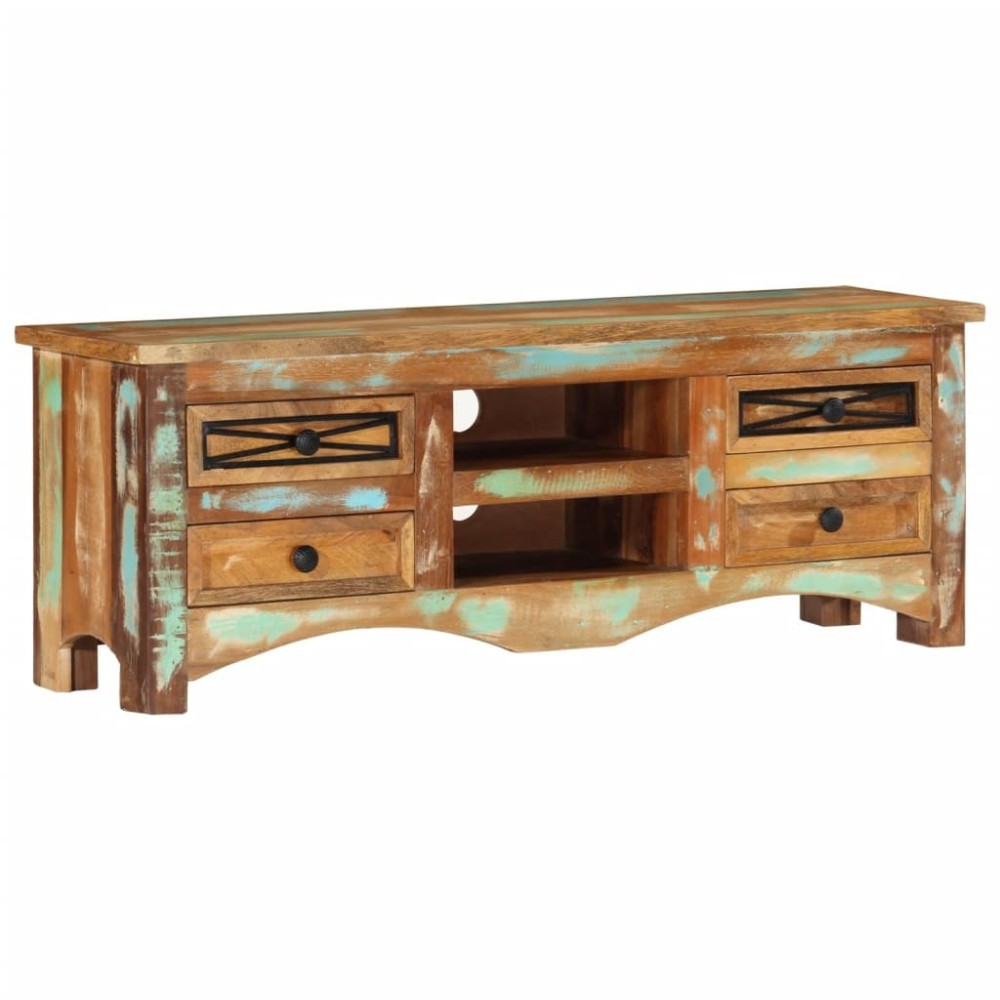 TV Cabinet 110x30x40 cm Solid Wood Reclaimed
