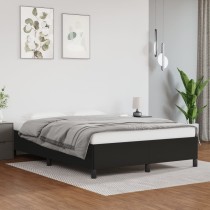 Bed Frame Black 180x200 cm 6FT Super King Faux Leather