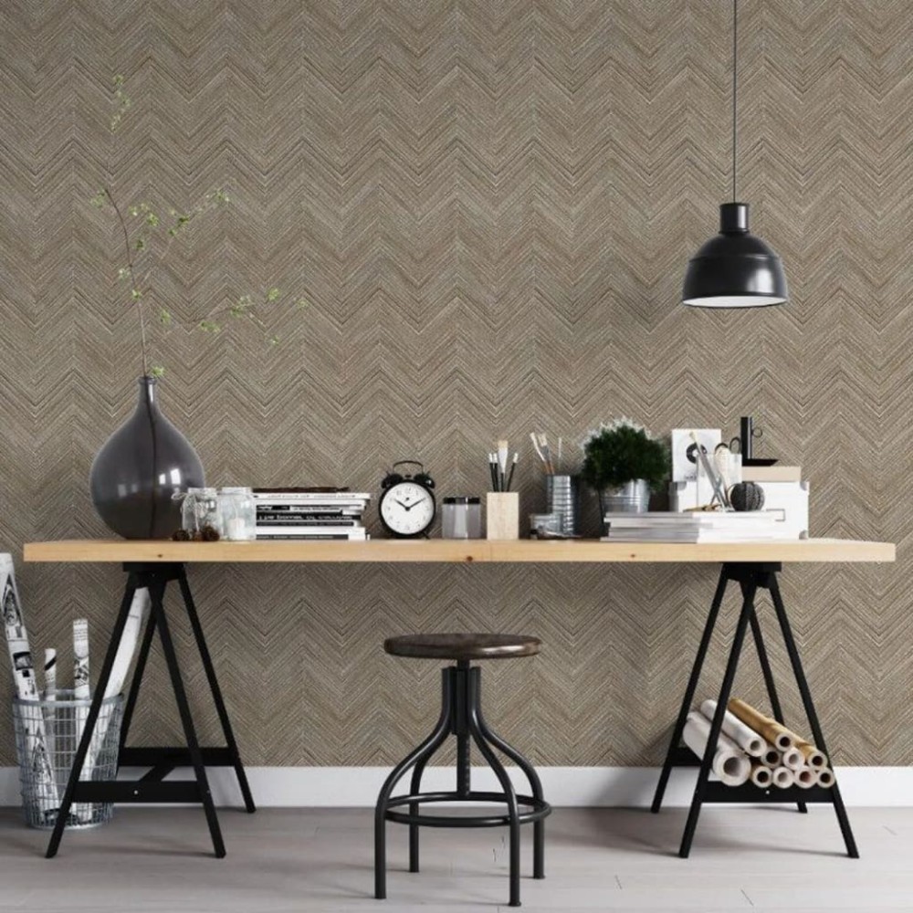 Noordwand Topchic Wallpaper Herringbone Light Beige