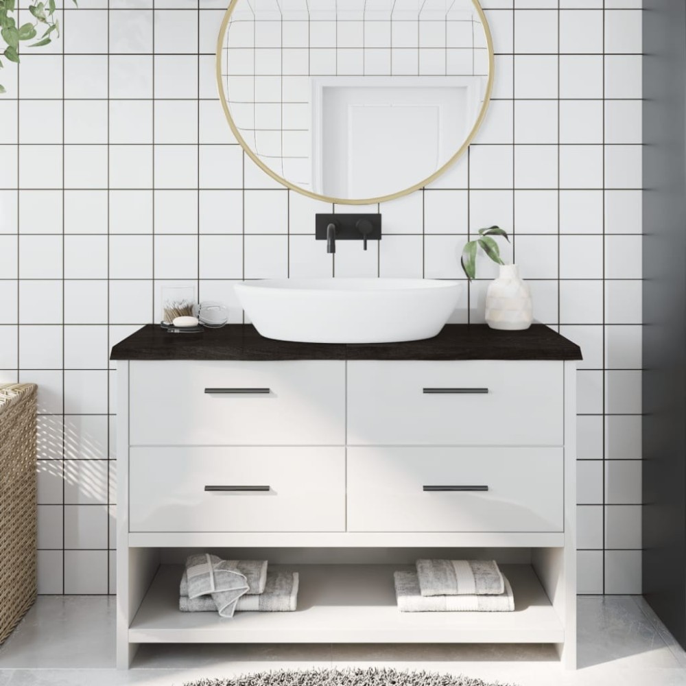 Bathroom Countertop 200x40x(2-6) cm Untreated Solid Wood
