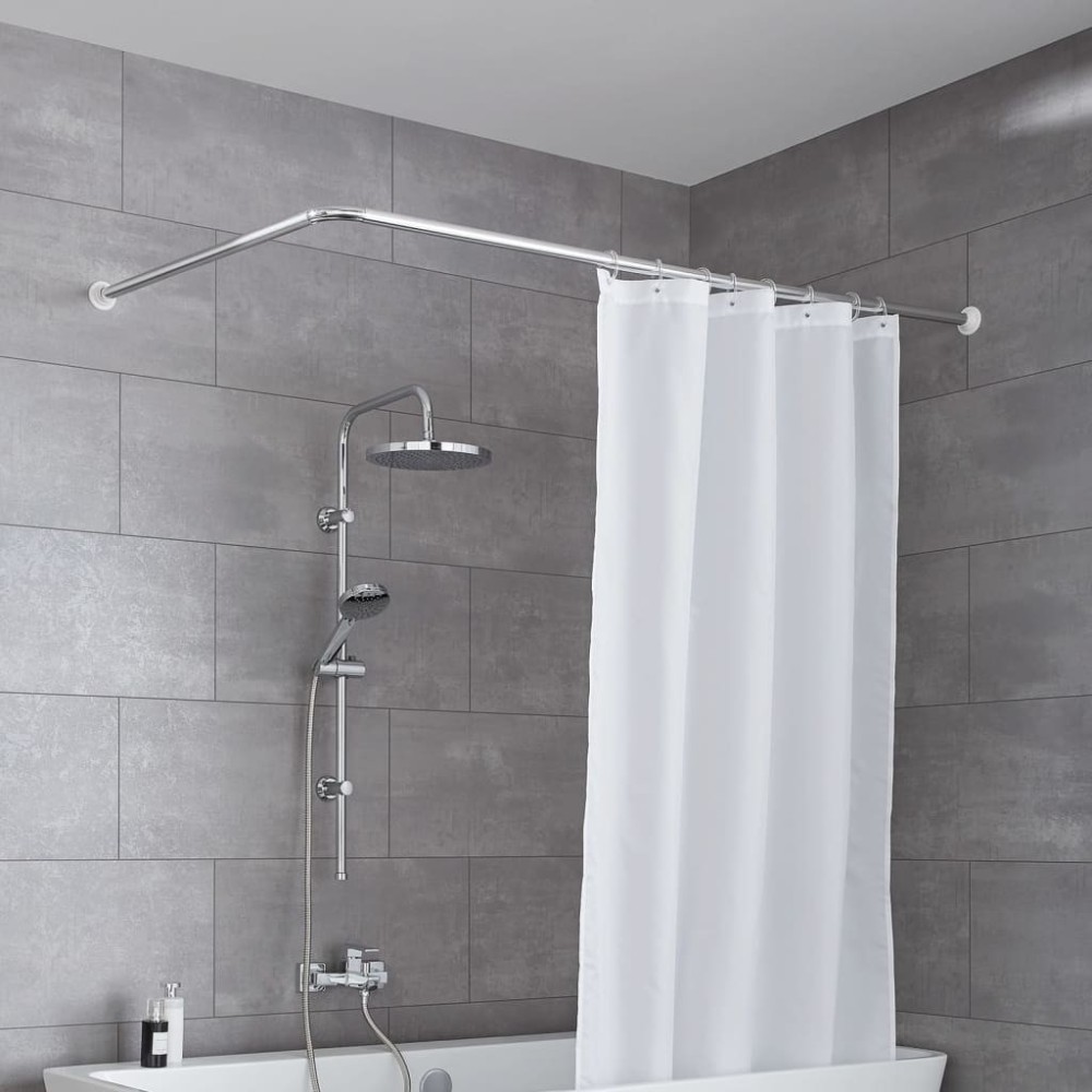 Kleine Wolke Universal Shower Curtain Rod 3 Sizes White